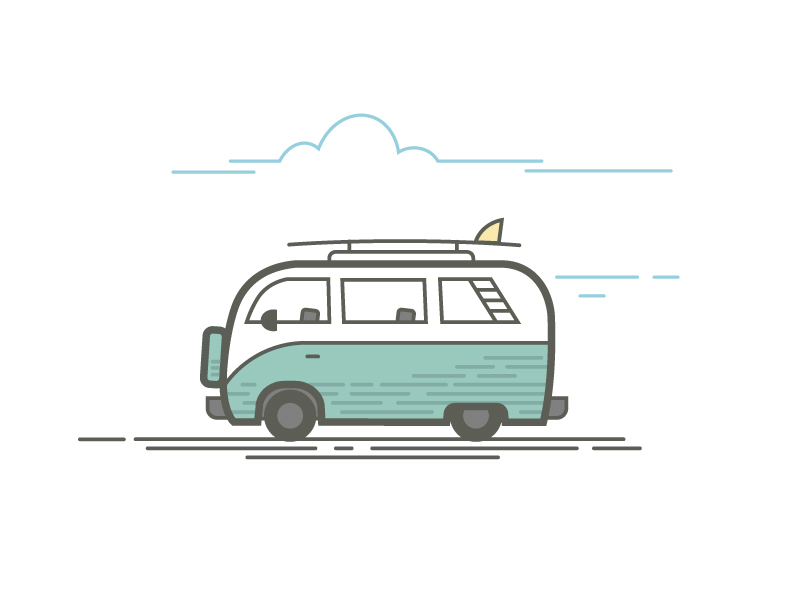 Surfer Van by Derric Wise on Dribbble