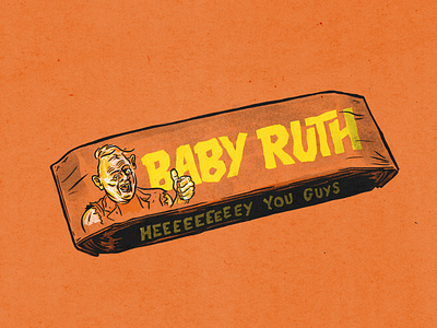 Baby Ruth babyruth candybar goonies halloween illustration procreate retrosupplyco sloth