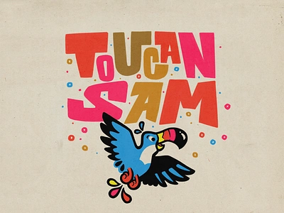 Toucan Sam cereal mascot illustration kelloggs lettering mascot desgin retro tucan sam