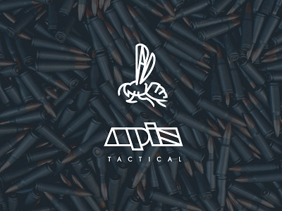 Apis Logo bee branding bug bullet gun insect lettering logo type