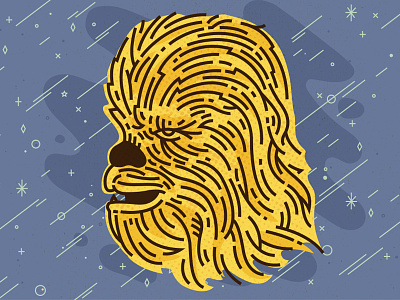 Chewbacca abstract chewbacca line simple space star wars yeti