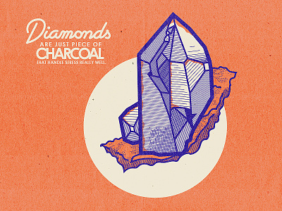 Diamonds diamonds gem geology line mineral modern retro modern retro style quote rock