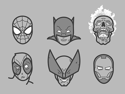 Comic Heroes batman deadpool funko ghost rider iron man spiderman wolverine