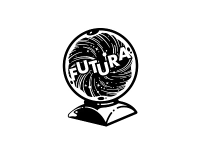 Futura is in the future crystal ball font futura illustration modern pin