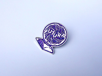 Futura Is The Future Pin crystal ball enamel pin font futura future illustration lapel pin modern pin