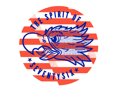 Spirit Of Seventy Six 4th of july america eagle silk screen