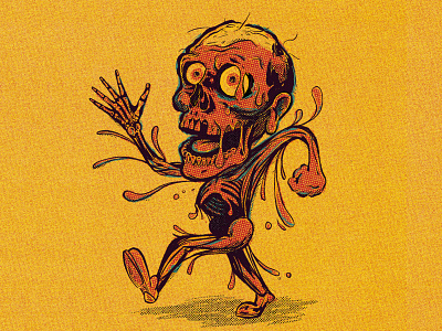 Tar Man character design halloween mascot skeleton skull tarman zombie