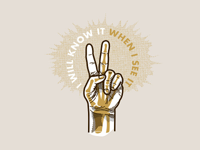I will know it when I see it clean design humor flat halftone icon illustration line line art logo modren seattle simple