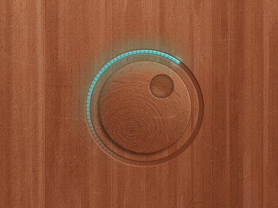 For Fun blue dial glow interface knob texture ui vector wood
