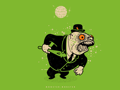 MONSTER MOBSTER big character character design halftone illustrator minimal mobster monster star yell