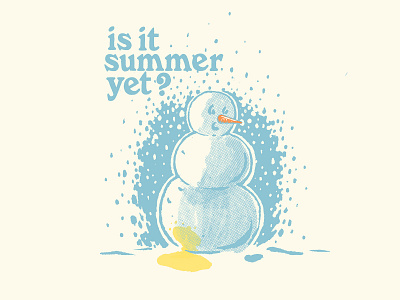 is it summer yet? blizzard carrot cold draw freehand halftone pee piss procreate sketch snow snowman whoops