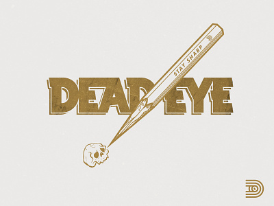 DEAD EYE branding elements design illustration line logo personal brand