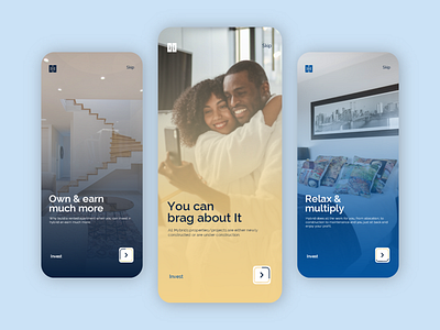 Real Estate Onboarding app graphic design typography ui ux