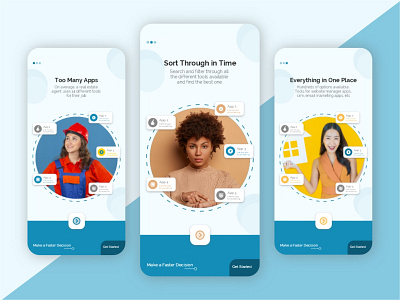 Real Estate App Onboarding Screens app branding design typography ui ux