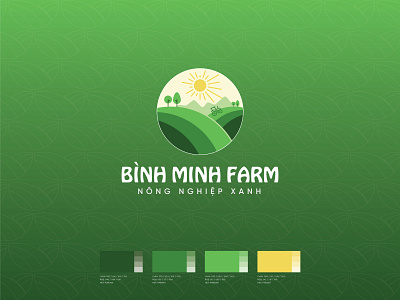 Logo Binh Minh Farm branding design illustration logo logo design vector
