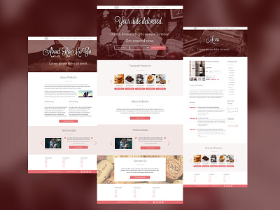 Website Design – Romantic Food Delivery Company