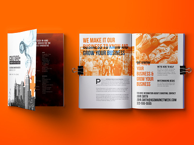 Sales Kit Design indesign orange print design sales white