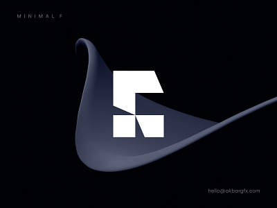 Minimal Geometric F Letter Mark Logo