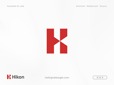 H K Abstract Letter Mark Logo