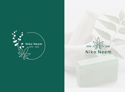 Niko Neem | Natural Beauty Product Logo beauty logo botanical logo brand design branding design cosmetic logo e commerce logo e store logo fashion feminine logo illustration logo logo maker logo mark logodesign logotype minimalist logo modern logo natural logo neem logo website logo