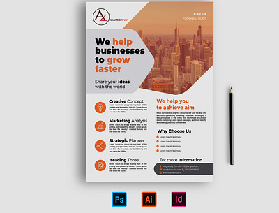 I will design professional corporate flyer branding brochure corporate flyer design flyer indesign