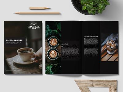 Coffee company profile design brochure company profile dribble graphic design indesign portfolio