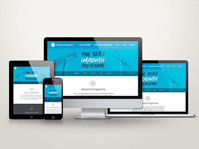 Xero Graduate Programme Website cross platform design graduate mobile responsive ui ux web web design website xero