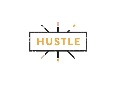 Hustle badge hustle illustration logo stamp