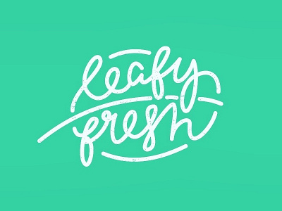 Leafy Fresh Logo brand branding leaf lettering logo logo design organic typography vegan