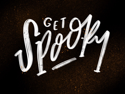 Get Spooky halloween illustration lettering procreate type typography