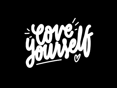 Love Yourself hand lettering illustration lettering procreate typography