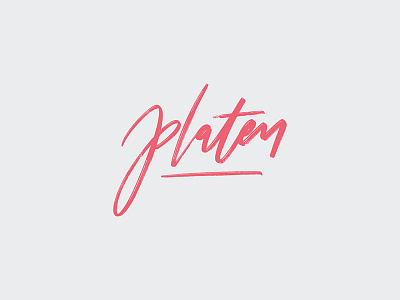 Platen Logo Design branding hand lettering illustration lettering logo logo design procreate typography