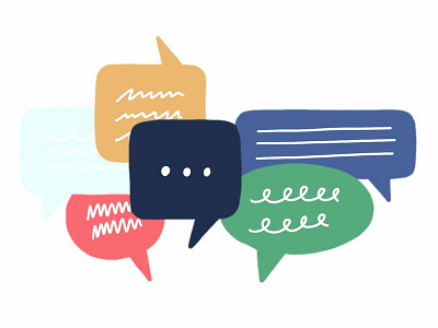 ConvertKit Chat Illustration chat conversation illustration illustrator messenger procreate