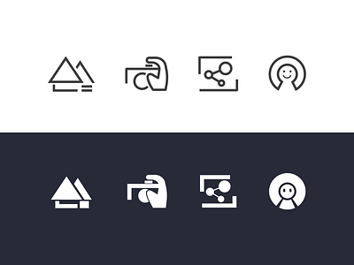 This is a Tabbar for a set of camera apps app design icon logo tabbar ui ux