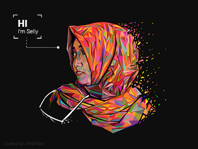 Selly abstract colors artwork design graphic illustration triangel wpap