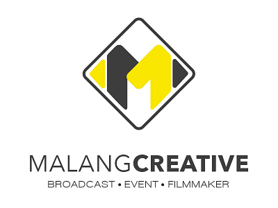 Malang Creative Logo 2d art artwork branding broadcast event font logo logos simple type yellow