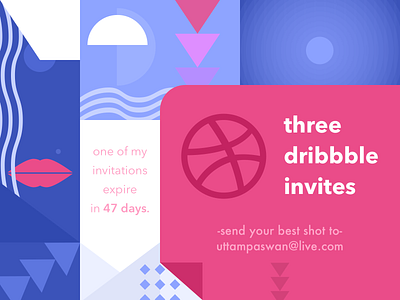 three dribbble invites