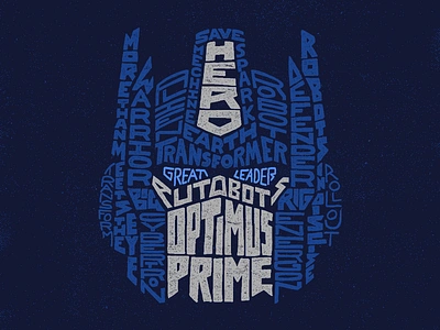 Optimus Prime optimusprime printmaking transformers typography