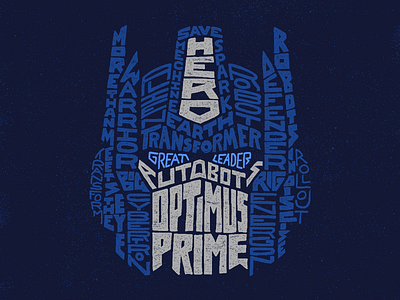 Optimus Prime optimusprime printmaking transformers typography