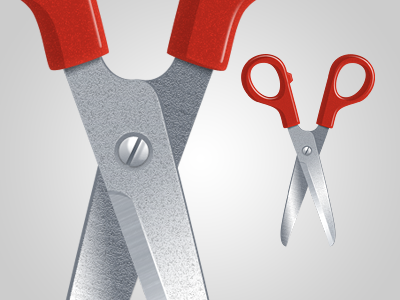 Scissors icon metalic scissors screw