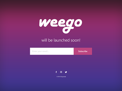 Weego - Coming Soon Page