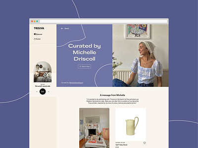 Frames colorful desktop e-commerce frames influencer shopping ui ux