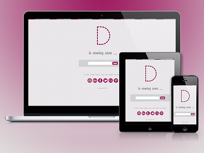 Dizparada Coming Soon Webpage pink responsive website