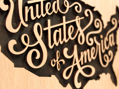 USA Closeup america lettering usa wood