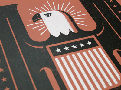 American Eagle Brick Red eagle illustration america
