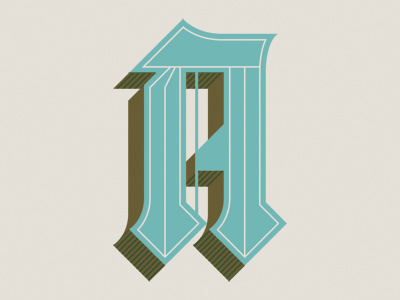 A a blackletter drop cap letter a lettering type vector