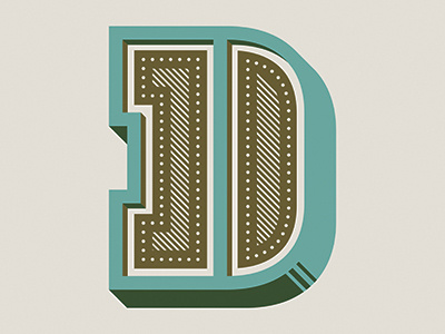 Drop Cap D drop cap geometric lettering type typography vector