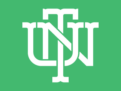 UNT Monogram lettering logo monogram type