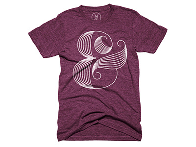 Linepersand ampersand lettering tshirt type