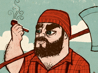 Bunyan beard folklore lumberjack paul bunyan pipe